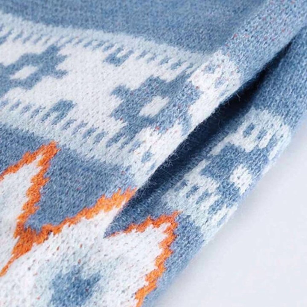 New Geo Pattern Drop Shoulder Open Front Cardigan… - image 8